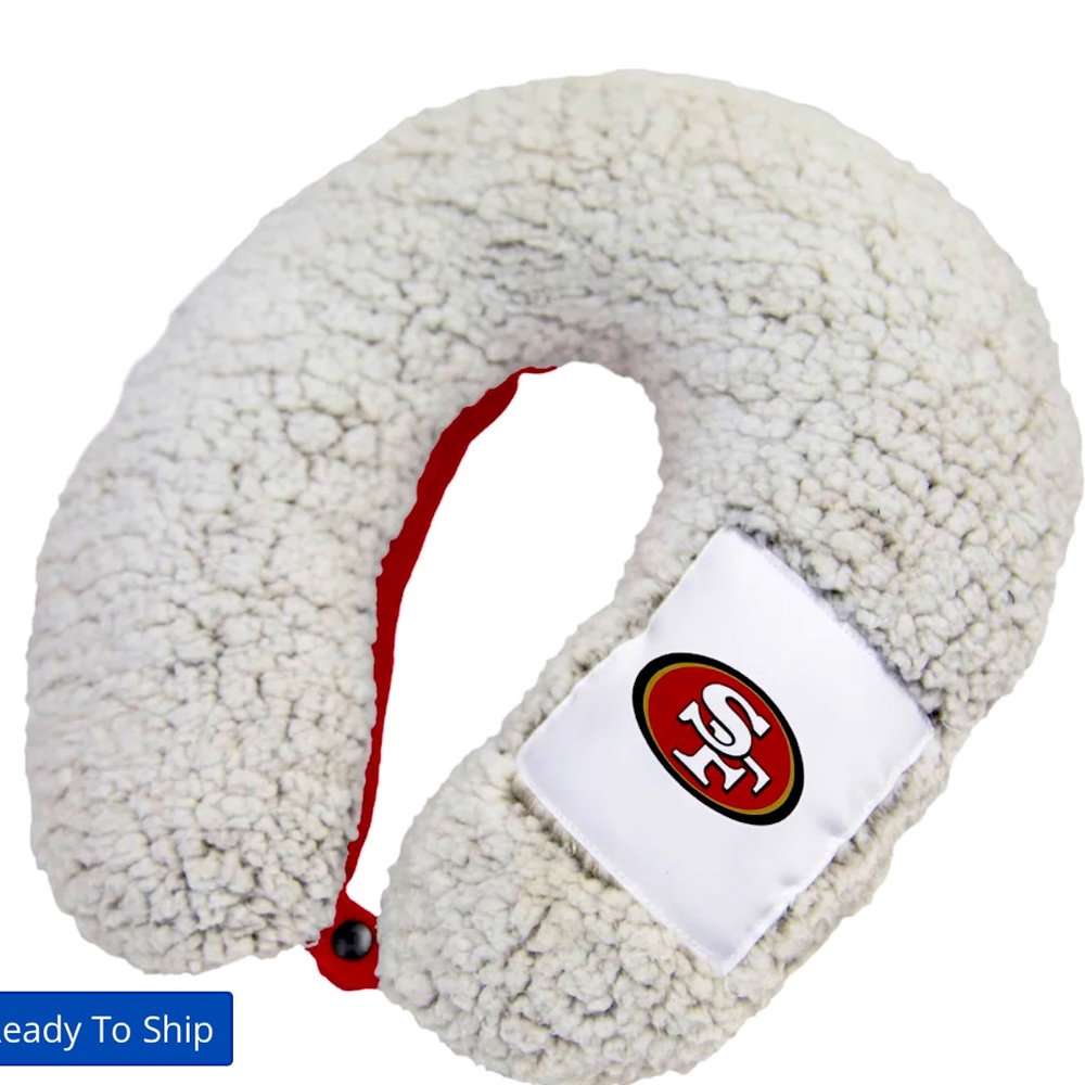 San Francisco 49ers Frosty Sherpa Neck Pillow